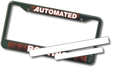 License Plate Frame Strips