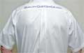 White shirt with blue Quality Custom IDs logo